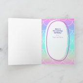 3rd Birthday Ethnic Mermaid Cartoon Adorable Cute Kaart (Binnen)