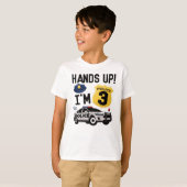 3rd Birthday Gift Police Officer 3 Year Old Boy T-shirt (Voorkant volledig)