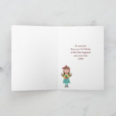 3rd Birthday Girl Singing Happy Birthday Kaart (Binnen)