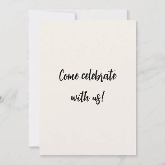 3rd Birthday Invitation Minimalist - Number 3 Kaart (Achterkant)