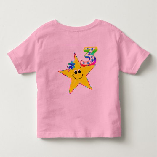 3rd Birthday Stars Shirt (Achterkant)