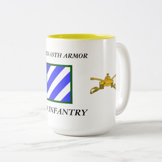 3RD BN 69E ARMOR 3RD INFANTRY DIVISION TWEEKLEURIGE KOFFIEMOK (Voorkant rechts)