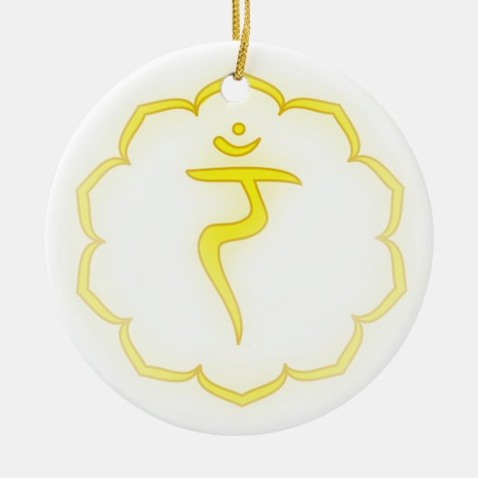 3rd Chakra - Keramisch Ornament (Voorkant)