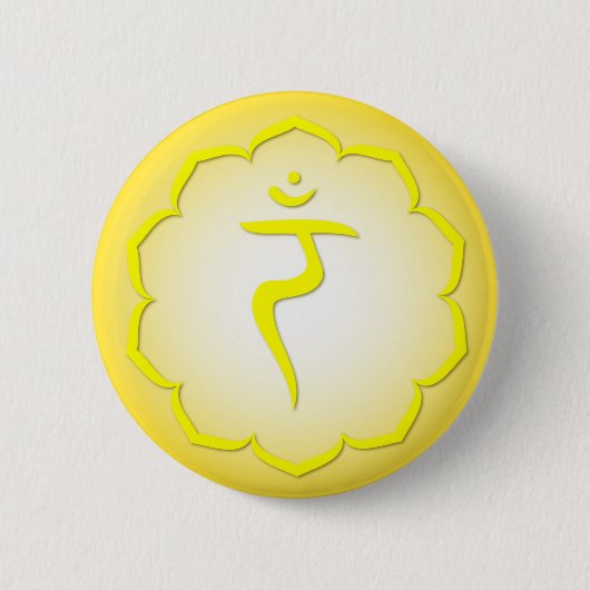 3rd Chakra - Manipura Ronde Button 5,7 Cm (Voorkant)