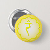 3rd Chakra - Manipura Ronde Button 5,7 Cm (Voorkant /achterkant)
