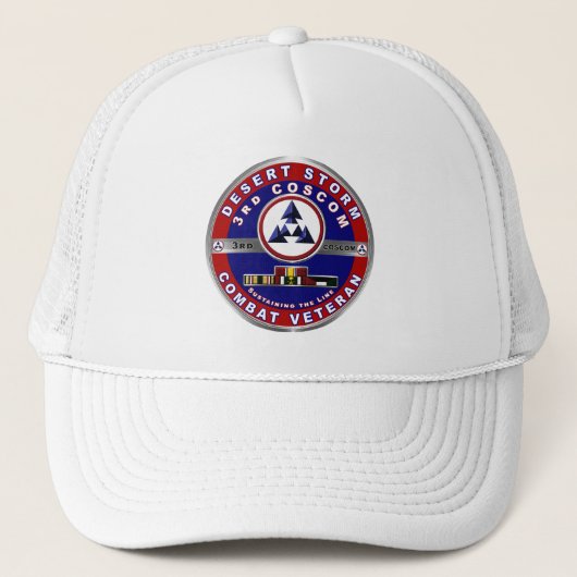 3rd COSCOM Desert Storm-veteraan Trucker Pet (Voorkant)