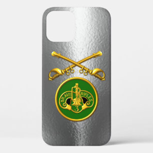 3rd Gepantserde Cavalerie Gekruiste Sabels Metaal Case-Mate iPhone Case