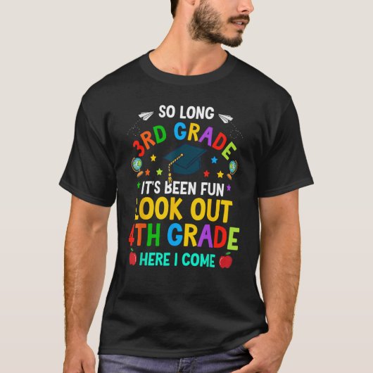 3rd Grade 4th Here I Come First Day Back To School T-shirt (Voorkant)