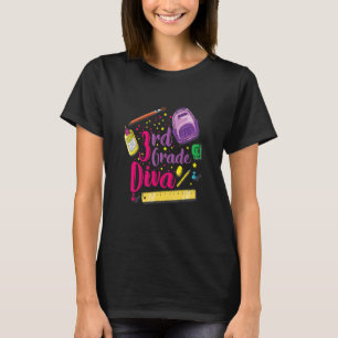 3rd Grade Diva First Day Of School Girl Clothes T-shirt