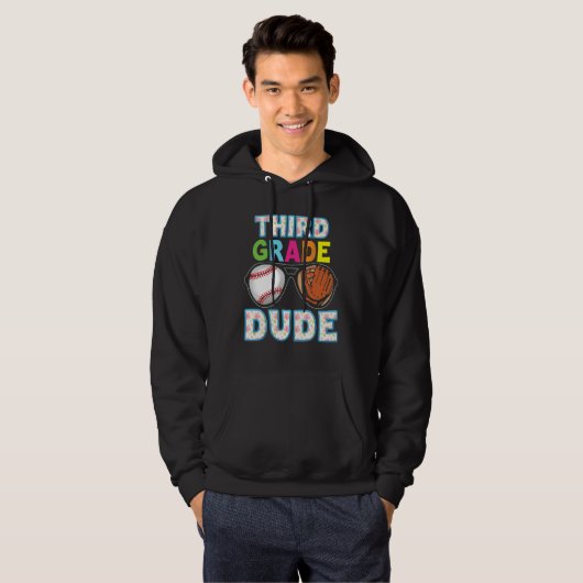 3rd Grade Dude Back To School Third Student Kid Ba Hoodie (Voorkant volledig)