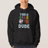 3rd Grade Dude Back To School Third Student Kid Ba Hoodie (Voorkant)