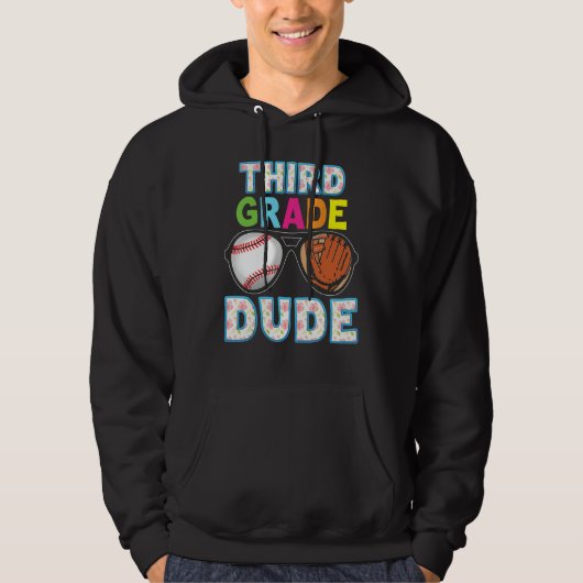3rd Grade Dude Back To School Third Student Kid Ba Hoodie (Voorkant)