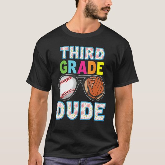 3rd Grade Dude Back To School Third Student Kid Ba T-shirt (Voorkant)