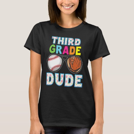 3rd Grade Dude Back To School Third Student Kid Ba T-shirt (Voorkant)