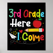 3rd Grade Here I Come Teacher Back To School Boys Poster (Voorkant)