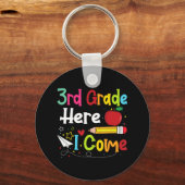 3rd Grade Here I Come Teacher Back To School Boys Sleutelhanger (Voorkant)