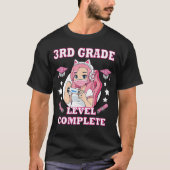 3rd grade level complete funny gaming graduation a t-shirt (Voorkant)