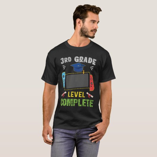 3rd grade Level Complete Graduation Gaming Class T-shirt (Voorkant volledig)