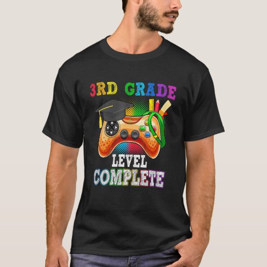 3rd Grade Level Complete Last Day Of School Gradua T-shirt (Voorkant)
