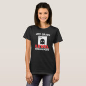 3rd Grade Level Unlocked Gamer 1st Day Of School T-shirt (Voorkant volledig)