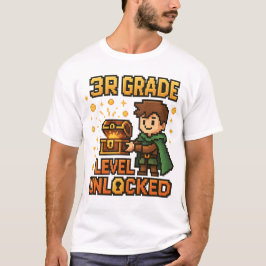 3rd Grade Level Unlocked Gamer T-Shirt – Pixel Adv