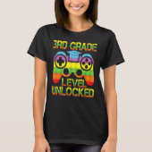 3rd Grade Level Unlocked Pop It Video Game Back To T-shirt (Voorkant)