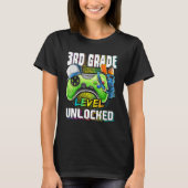 3rd Grade Level Unlocked Video Game Back To School T-shirt (Voorkant)