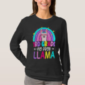 3rd Grade No Prob Llama Rainbow Back To School Tea T-shirt (Voorkant)