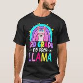 3rd Grade No Prob Llama Rainbow Back To School Tea T-shirt (Voorkant)