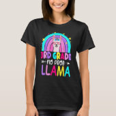 3rd Grade No Prob Llama Rainbow Back To School Tea T-shirt (Voorkant)