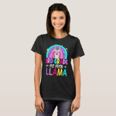 3rd Grade No Prob Llama Rainbow Back To School Tea T-shirt (Voorkant volledig)