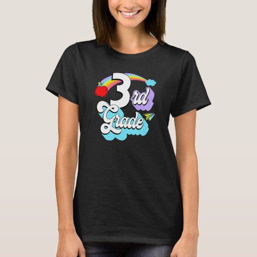 3rd Grade Rainbow Back To School Third Grade Teach T-shirt (Voorkant)