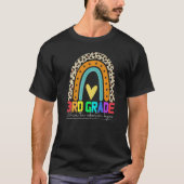 3rd grade rainbow leopard teacher team third grade t-shirt (Voorkant)