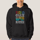 3rd Grade Rocks Third Grade Squad Back To School T Hoodie (Voorkant)