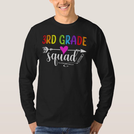 3rd Grade Squad Back To School 2023 Teacher Studen T-shirt (Voorkant)