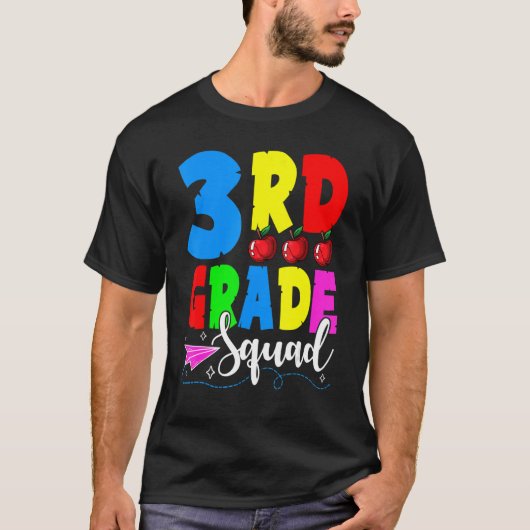 3rd Grade Squad Back To School First Day Of School T-shirt (Voorkant)