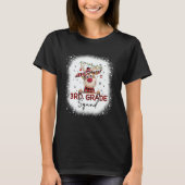 3rd Grade Squad Plaid Reindeer Santa Hat Teacher C T-shirt (Voorkant)