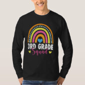 3rd Grade Squad Rainbow First Day Back To School T-shirt (Voorkant)
