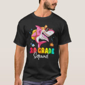 3rd Grade Squad Shark Rugzak Terug naar School Gir T-shirt (Voorkant)