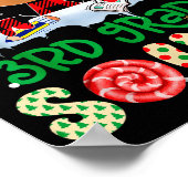 3rd Grade Squad Teacher Buffalo Red Plaid Reindeer Poster (Hoek)