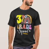 3rd Grade Squad Teachers Kids Third Grade Back to T-shirt (Voorkant)