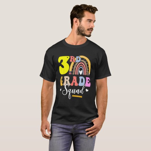 3rd Grade Squad Teachers Kids Third Grade Back to T-shirt (Voorkant volledig)