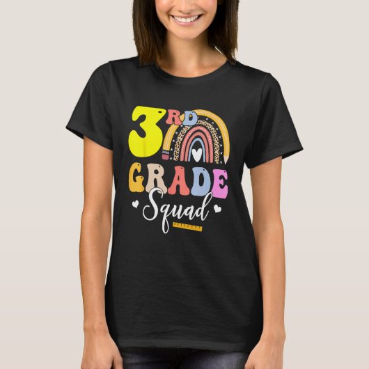 3rd Grade Squad Teachers Kids Third Grade Back to T-shirt (Voorkant)