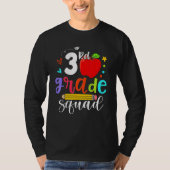 3rd Grade Squad Third Teacher Student Team Back To T-shirt (Voorkant)