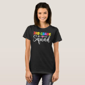 3rd Grade Squad Third Teacher Student Team Back To T-shirt (Voorkant volledig)