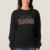 3rd Grade Teacher Leopard Back To School Teacher Trui (Voorkant)