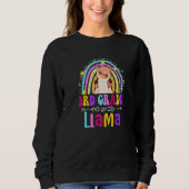 3rd Grade Teacher Rainbow No Prob Llama 100 Days o Trui (Voorkant)