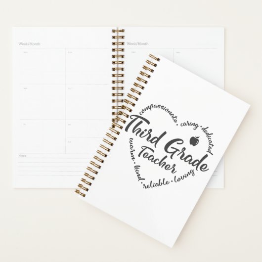 3rd Grade Teacher, Third grade teacher Planner (Display)