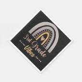 3rd Grade Vibes Rainbow Third Grade Back to School Servet (Hoek)