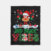 3rd Grade Vibes Teacher Buffalo Red Plaid Reindeer Fleece Deken (Voorkant)